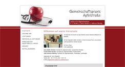 Desktop Screenshot of gemeinschaftspraxis-apfelstrasse.de