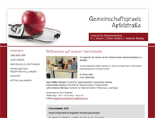 Tablet Screenshot of gemeinschaftspraxis-apfelstrasse.de